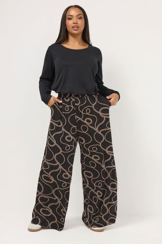 Pantalon Large Noir À Imprimé Chaînes Size 50-52 - Yours - Modalova