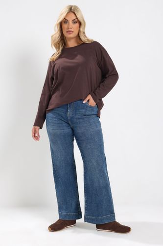 Jean Large Bleu Indigo À Double Bouton Size Regular > 54 - Yours - Modalova