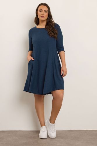 Curve Robe À Poches Côtelées Bleu Marine Size 50-52 - Yours - Modalova