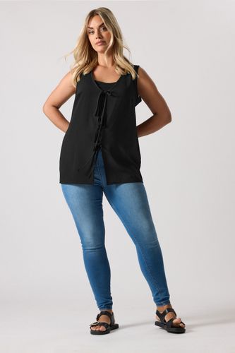Gilet Noir À Nœud Papillon Sur Le Devant Size 58-60 - Yours - Modalova