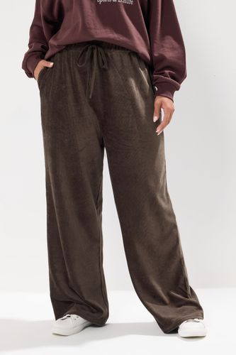 Pantalon Large À Cordon De Serrage Marron Size 42 - Yours - Modalova