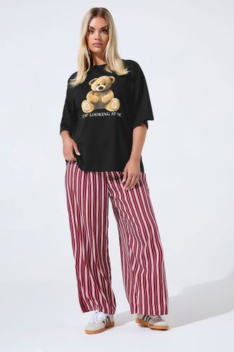 Tshirt Teddy Curve Noir « Stop Looking At Me » Size 44 - Limited Collection - Modalova