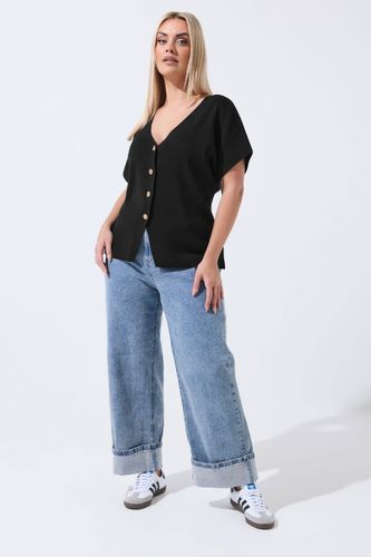 Top Noir En Maille À Manches Courtes Size 38 - Limited Collection - Modalova
