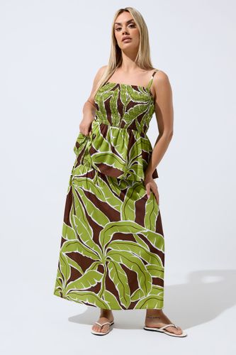 Débardeur Vert À Imprimé Feuille De Palmier Size 42 - Limited Collection - Modalova