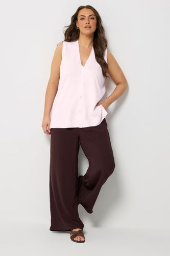 Gilet Rose En Maille Size 66-68 - Yours - Modalova