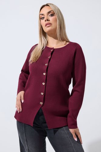 Cardigan En Maille Compacte Rouge Bordeaux Cobalt Size 44 - Limited Collection - Modalova