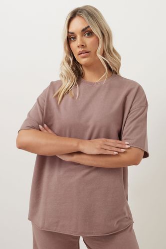 Tshirt Oversize Rose Poudré Délavé Size 44 - Yours - Modalova
