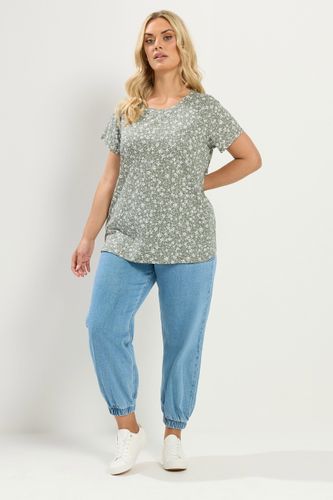 Et Lot De 2 Tshirts Vert Sauge Et Rose À Motif Floralsize 48 - Yours - Modalova