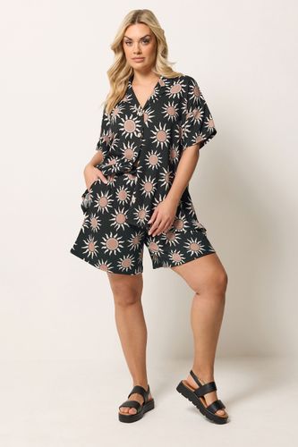Short Noir À Imprimé Soleil Size 42 - Yours - Modalova