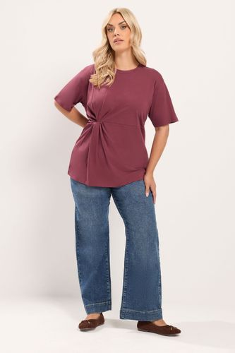 Tshirt Rouge Torsadé Sur Le Devant Size 54-56 - Yours - Modalova