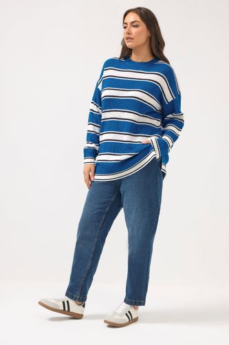 Pull En Maille Rayée Bleu Size 46-48 - Yours - Modalova