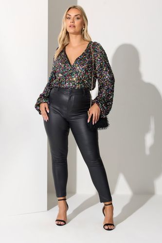 Body Cachecœur Noir À Sequins Arcenciel Size 48 - Yours London - Modalova