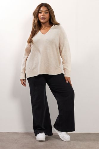 Pull À Col En Point De Couverture Marron Naturel Size 50-52 - Yours - Modalova