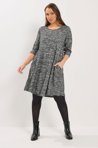 Robe Fluide Grise À Poches Grande Taille Size 46 - Yours - Modalova