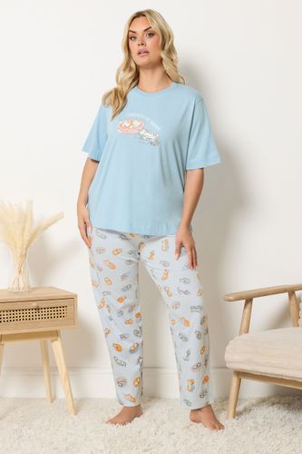 Ensemble De Pyjama Large Bleu À Message « Currently Cat Napping » Size 50-52 - Yours - Modalova