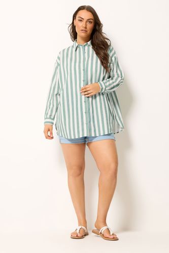 Chemise En Lin Vert Clair Rayé Size 42 - Yours - Modalova
