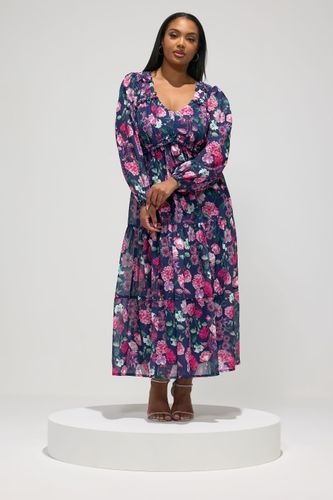 Robe Bleu Marine À Fleurs Size 42 - Yours London - Modalova