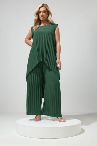 Top Plissé Vert Size 44 - Yours London - Modalova