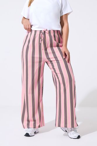 Pantalon Large Rose À Rayures Size 38 - Limited Collection - Modalova