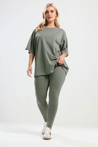 Yours Leggings Kaki Vert Size 50 - Yours - Modalova