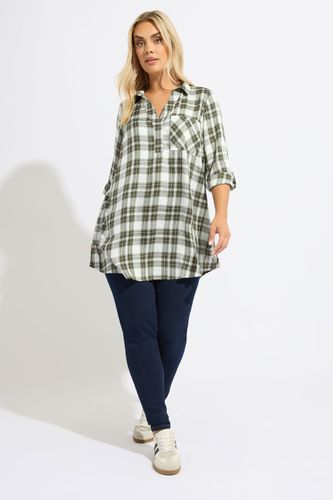 Chemise À Carreaux Verts Size 48 - Yours - Modalova