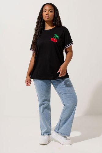Tshirt À Bordure Universitaire Cerise Noire Size 42 - Yours - Modalova