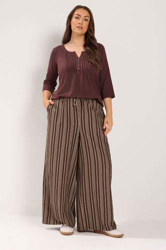 Pantalon À Rayures Marron Chocolat Size Regular > 42 - Yours - Modalova