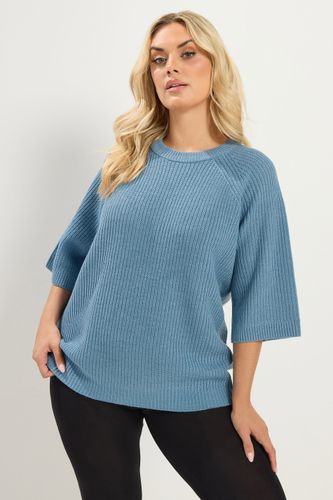 Pull En Maille Bleu Denim Size 58-60 - Yours - Modalova