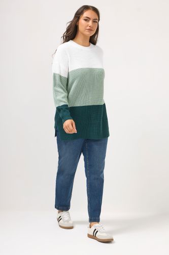 Pull Color Block Vert Menthe Size 58-60 - Yours - Modalova