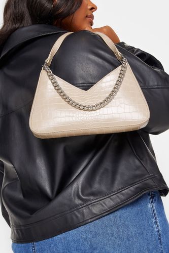 Sac À Main Beige Chaîne Effet Croco Size One Size - Yours - Modalova