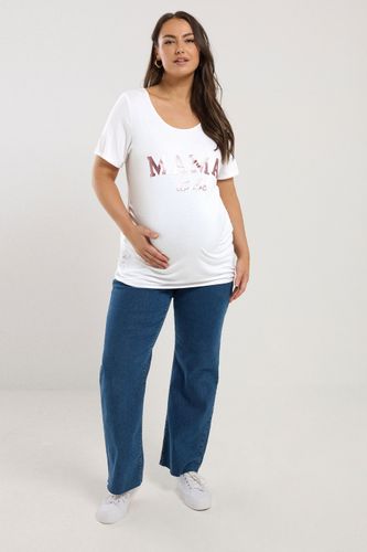 Maternity Tshirt Blanc 'Mama To Be' Size 50-52 - Bump It Up - Modalova