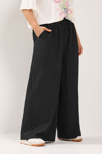 Pantalon Large Noir Texturé Size Regular > 46 - Yours - Modalova