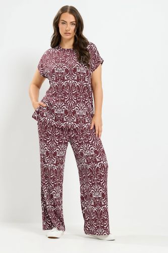 Pantalon Rouge À Imprimé Ikat Size Regular > 44 - Yours - Modalova