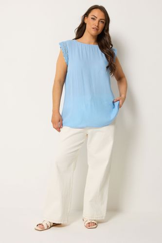 Top À Effet Froissé Bleu Size 44 - Yours - Modalova