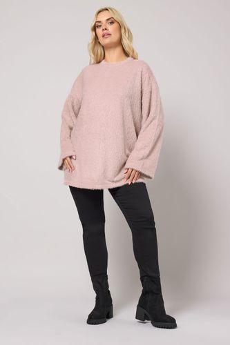 Pull En Maille Duveteux Rose Size 46 - Yours - Modalova