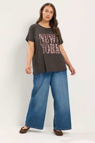 Tshirt Marron Chocolat À Motif Marguerite « New York » Size 46 - Yours - Modalova