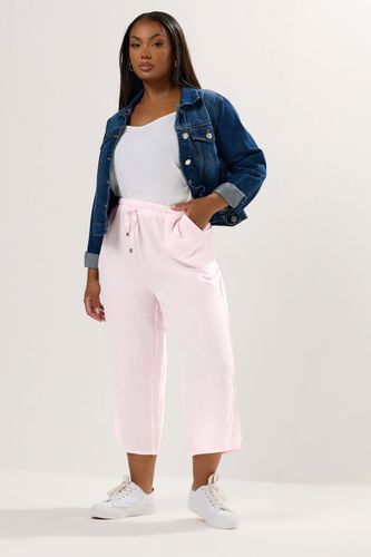 Culotte Large En Lin Rose Clair Size 48 - Yours - Modalova