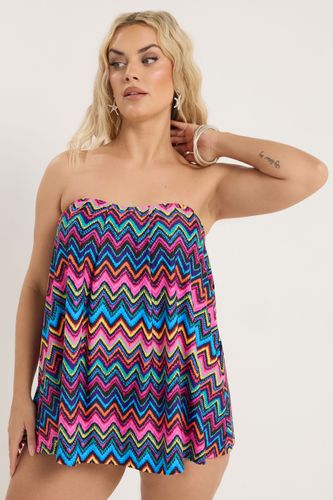 Haut De Tankini Noir À Imprimé Chevrons Size 44 - Yours - Modalova