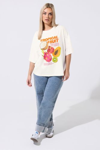 Tshirt Blanc À Imprimé « Fruits Tropicaux » Size 44 - Limited Collection - Modalova