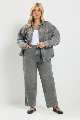 Yours Chemise En Denim Gris Size 40 - Yours - Modalova