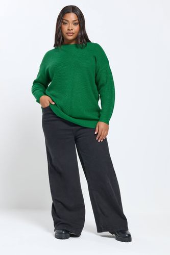 Pull Tricoté Essentiel Vert Vif Size 46-48 - Yours - Modalova