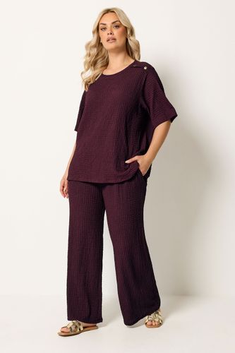 Top Bordeaux Texturé Façon Bulles Size 50-52 - Yours - Modalova