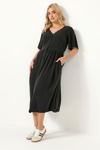 Robe Noire En Chambray Size 46 - Yours - Modalova