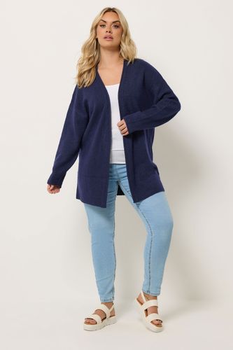 Cardigan En Maille Doux Au Toucher Bleu Marine Size 46-48 - Yours - Modalova