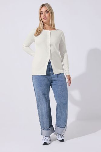 Top Côtelé À Manches Longues Blanc Size 38 - Limited Collection - Modalova