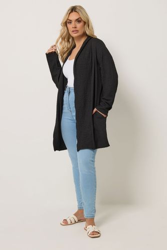 Blazer Texturé Façon Bulles Noir Size 46 - Yours - Modalova
