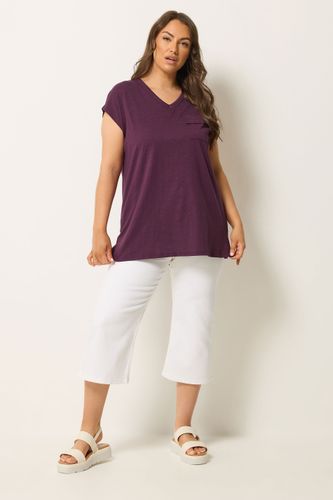 Tshirt Violet À Poche Avec Clous Size 42 - Yours - Modalova