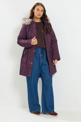 Parka En Fausse Fourrure Bordeaux Size 44 - Yours - Modalova