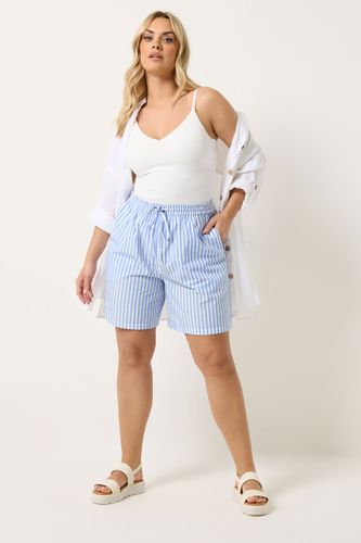 Yours Short Bleu À Rayures Size 48 - Yours - Modalova