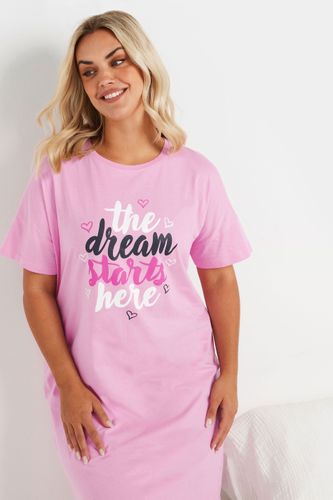 Chemise De Nuit Rose « The Dream Starts Here » Size 58-60 - Yours - Modalova